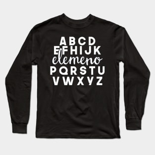 Elemeno Teacher Alphabet Long Sleeve T-Shirt